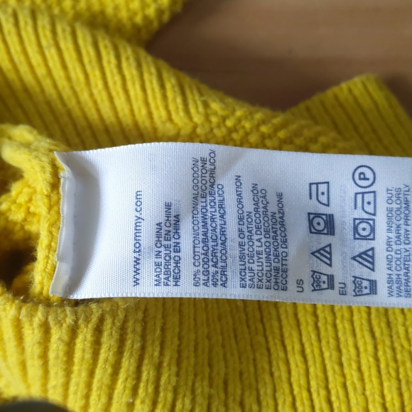Yellow/mustard cable knit Tommy Hilfiger sweater - Picture 4 of 4